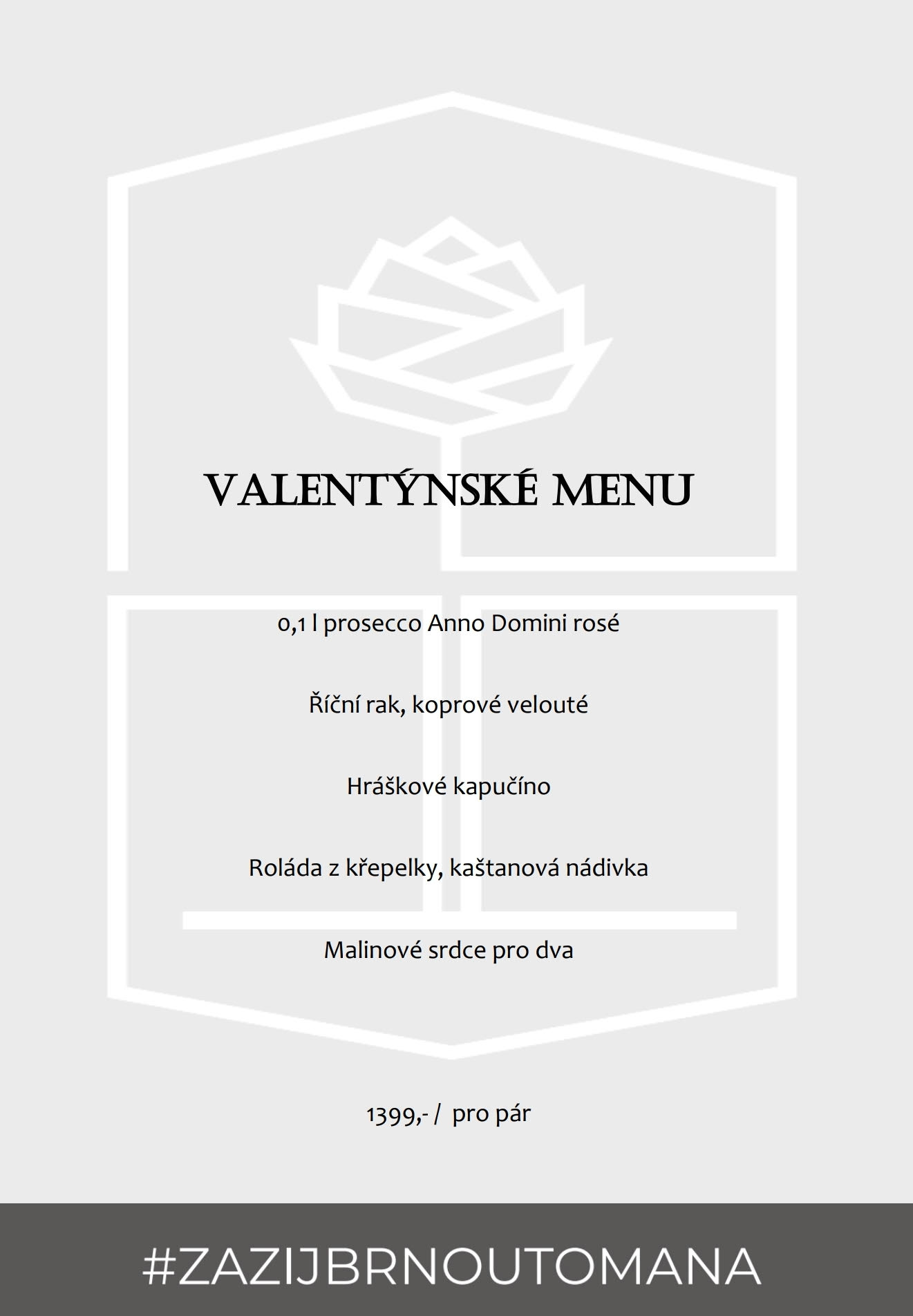 menu valentýn