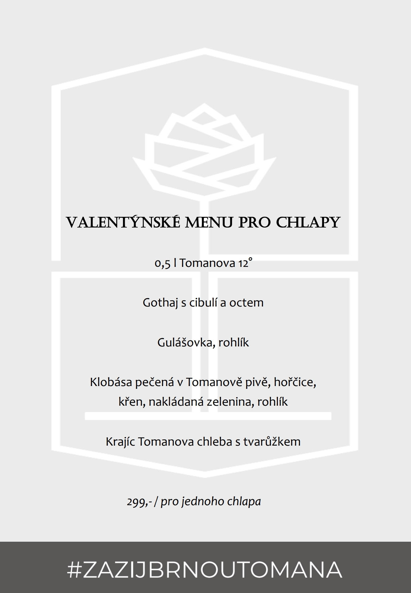 menu chlapský valentýn